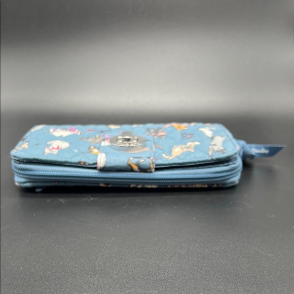 Vera Bradley Cat’s Meow RFID Turnlock Wallet in Blue Quilted - Picture 7 of 13